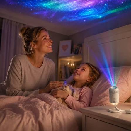 Starry Sky Night Light Projector Plug and Play 2-in-1 Galaxy Star Projector USB Powered